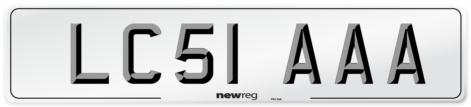 LC51 AAA Number Plate from New Reg